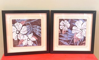 M. Donovan- Wall Art, Flowers On Chocolate Beautifully Matted And Framed
