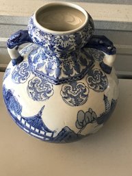 Vintage Chinese Vase, 13 Inch By 11 Inch