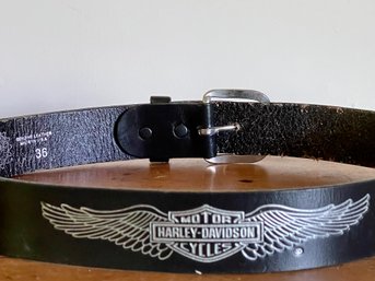 36 Inch Black Official Harley Davidson Motorcycle Belt