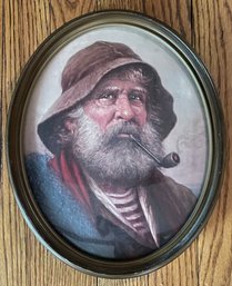 Classic Framed Vintage Print 'THE OLD SALT' Sea Captain