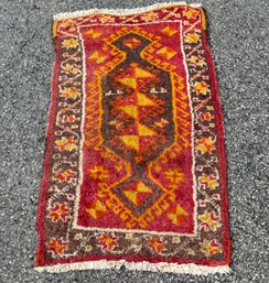 A Vintage Hand Knotted Turkish Wool Rug