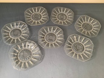 Vintage Federal Glass Columbia Pattern Dessert Dishes #3