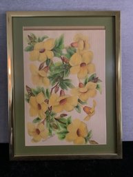 Rufina Sexton Framed Yellow Floral Watercolor