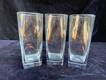 Square Taper Drinking Glasses - Set Of 3