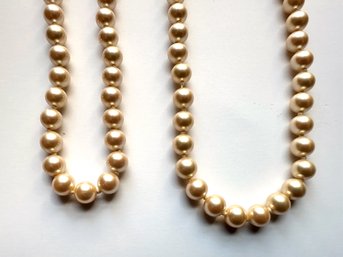 2 Pearl Necklaces By Marvella