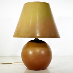 A Vintage Ceramic Accent Lamp And Custom Ombre Shade