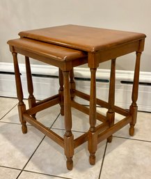 Pair Of Vintage Wooden Nesting Table