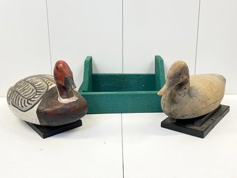 Vintage Hand Painted Wood Decoys - John Stromak And More