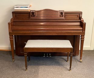 Wm. Knabe And Co. Upright Piano With Bench