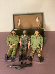 Set Of 3 Vintage GI Joe Barbie Size Action Figures Lot #2