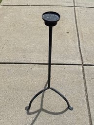 Tri-legged Floor-standing Cast Iron Candle Holder