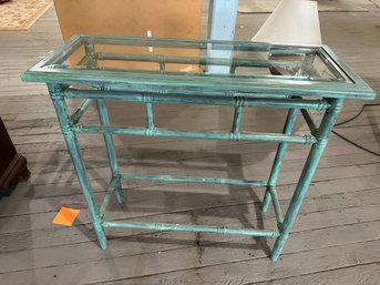 Metal Table With Glass Top