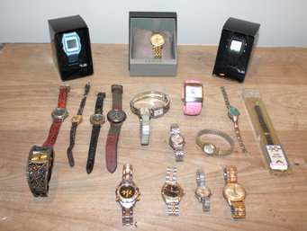 Lot Of Eighteen(18) Various Brands Of Womans Watches Including From Guess, Victorinox & Coleman