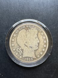 1910-S Silver Barber Half Dollar