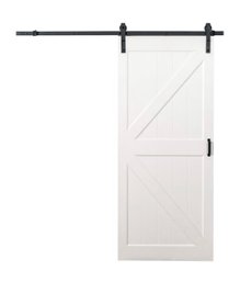 RELIABILT 36-in X 84-in White K-frame Single Barn Door (Hardware Included)