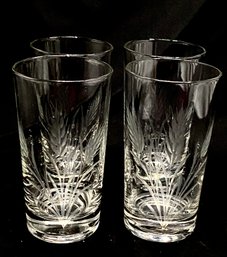 Vintage Wheat Etched Highball Glasses