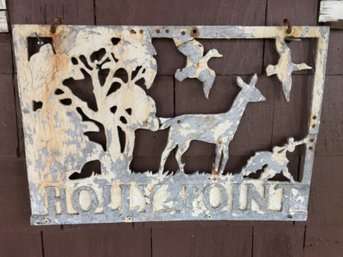 Lovely Vintage HOLLY POINT / CAPE COD Metal Sign - Very Nice Accent Piece - HOLLY POINT Centerville, Mass