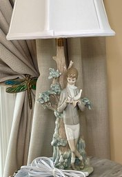 Rare  LLADRO  ' Boy With Dove ' Table  Lamp #4508