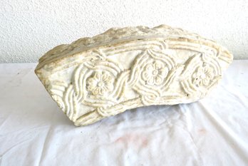 Heavy Carved Marble Architectural Arch Element