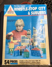 Vintage Kindercare Whistle-stop City & Suburbs Wooden Building Block Set