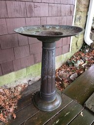 Beautiful Large All Copper Bird Bath - Great Aged Patina - Comes Apart In Two Pieces - Great Looking Piece