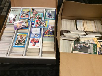 2 Boxes Filled With Thousands Of Baseball And Football Cards - (local Pickup Only) - M