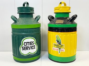 Vintage Gas Cans - Cities Service, Polly Motor Oil  - Restored