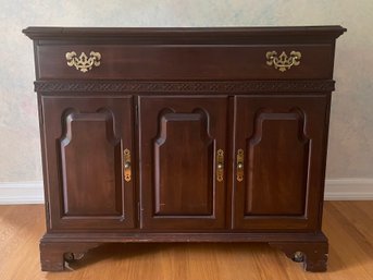 Ethan Allen Georgian Court Flip- Top Server On Hidden Casters