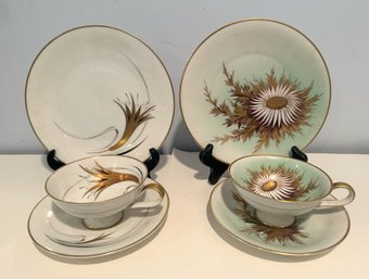 Two H&C SELB BAVARIA GERMANY HEINRICH Tea Cup Saucers And Dessert Plates