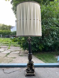 Hollywood Regency Putti Cherubs Rococo Style Bronze/brass Table Lamp