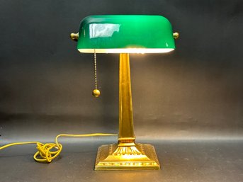 A Vintage Banker's Desk Lamp