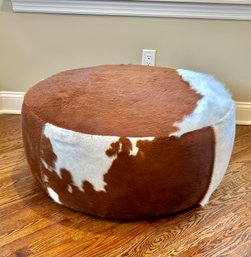 Room And Board Lind Round Ottoman On Casters
