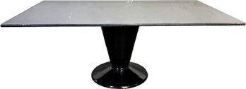 A Magnificent Deco Revival Dining Table With Granite Base And Top