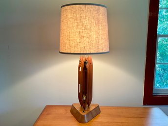 Handcrafted Fishing Net Shuttle Lamp