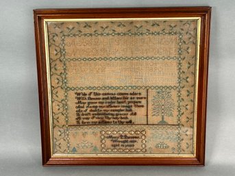 Antique 1827 Needlepoint Sampler