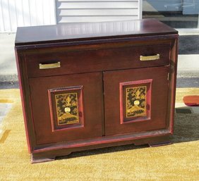 Art Deco Era Chinese Red Mahogany Chinese/asian Finish Buffet