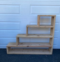 Solid Wood Stairway Bookshelf
