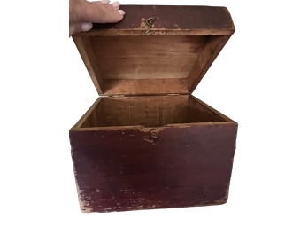 Small Antique Wooden Document Box