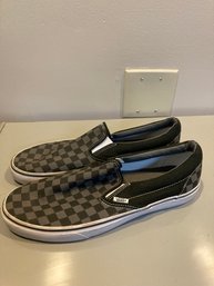 Mens Vans Shoes Black And Gray Checks Size 12