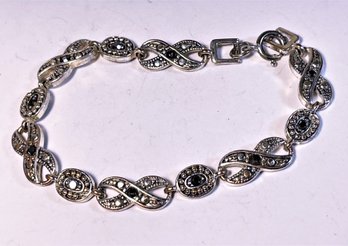 Vintage Silver Tone Link Bracelet