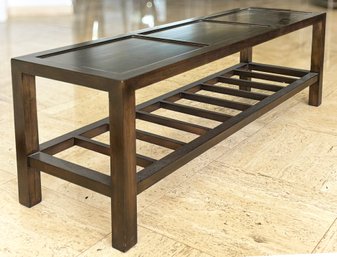 A Large Bamboo Fiber Coffee Table By Maria Yee For Crate & Barrel