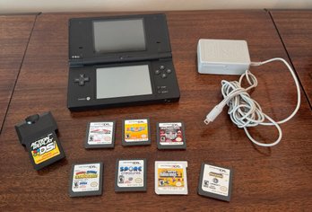 Nintendo DS With Games & Charger