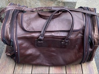 Dark Brown Leather Weekender Bag