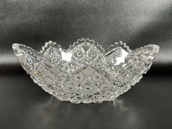 A Spectacular Cut Glass Bowl, American Brilliant Period