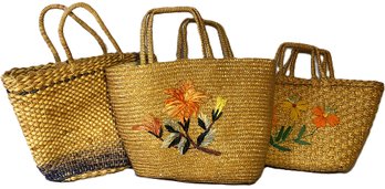 Vintage Straw/Wicker Handbags (3 Bags)