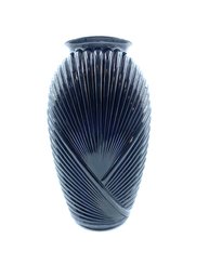 Art Deco Glass Vase W/ Black Overlay