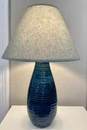 Glazed Pottery Lamp Signed SANDERSON