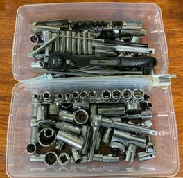 Socket Wrench With Additional Sockets ~ Large Lot ~