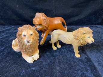 3 Piece Lion Figurine Collection