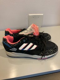 Womens Adidas Black With Pink Lining Shoes Sneakers Size 9